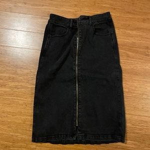 Madewell Black Denim Skirt Size 28